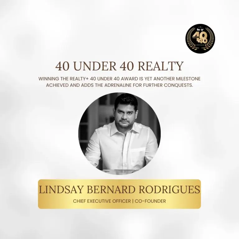 Bennet and Bernard Award - Under 40 Realty+ : Lindsay Bernard Rodrigues - Luxury Real Estate Goa