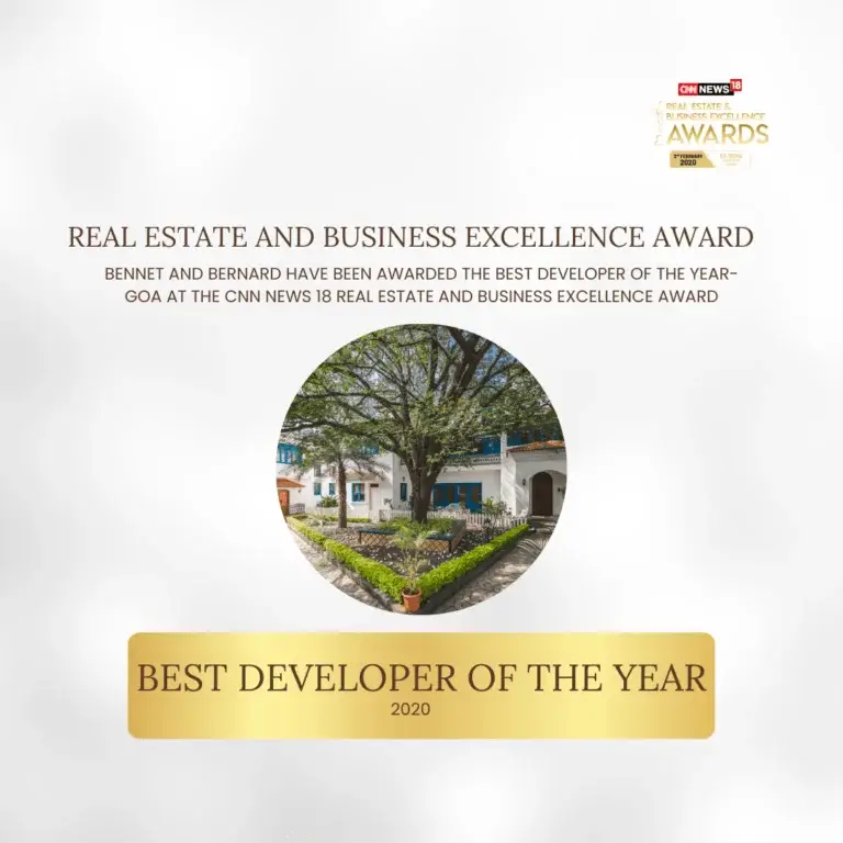 Bennet and Bernard Award - Best Developer of the Year - Goa - Luxury Real Estate Goa