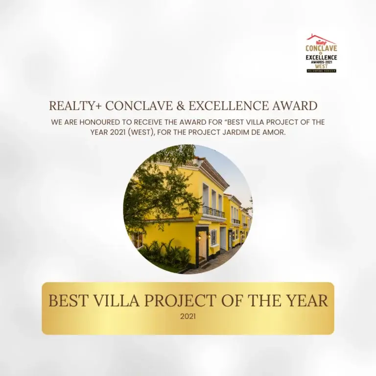 Bennet and Bernard Award - Best Villa Project of the Year 2021 - Luxury Real Estate Goa